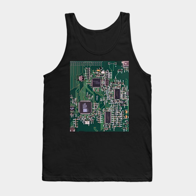 green circuit board Tank Top by brahimovic99